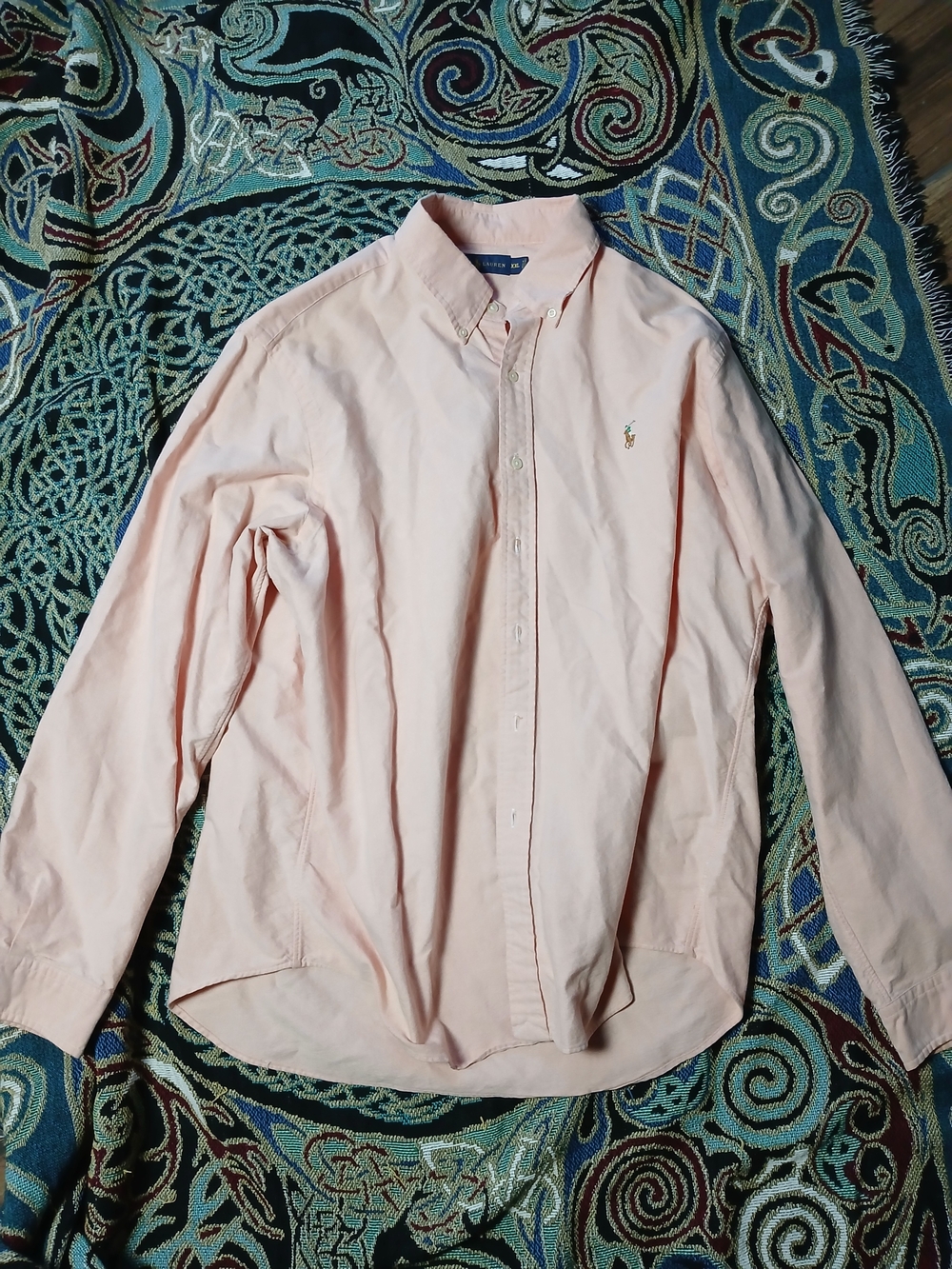 Polo by Ralph Lauren Men’s Long-Sleeve Button-Down Shirt - Light Pink XXL